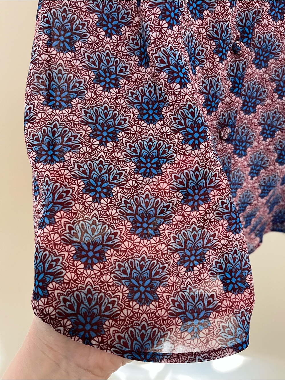 CAbi Sleeveless Fan Blouse - Moroccan Geometric Print - Picture 6 of 13